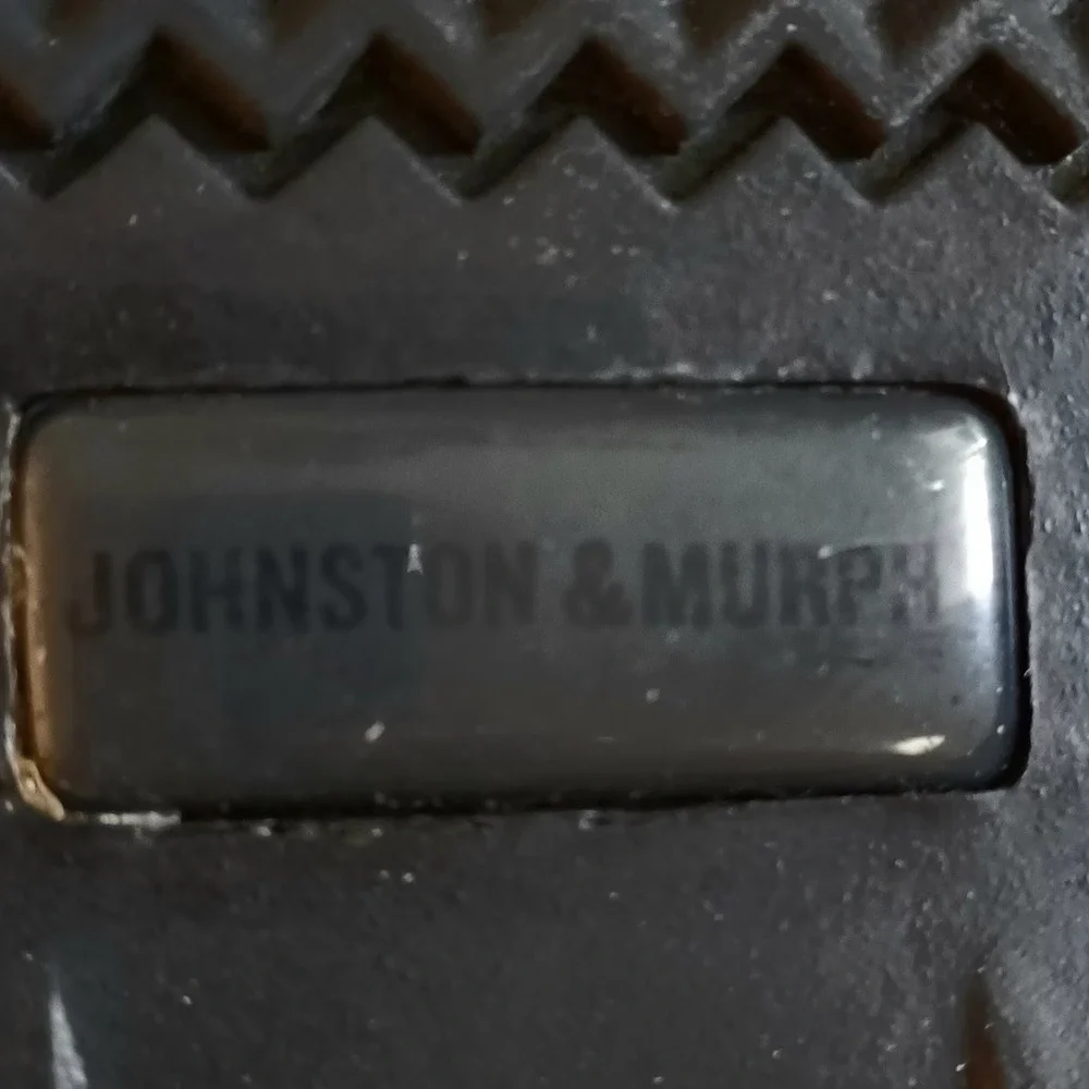 Johnston & Murphy Mens Black Pebbled Leather Split Toe Oxfords 20-7222 Size 12 M
